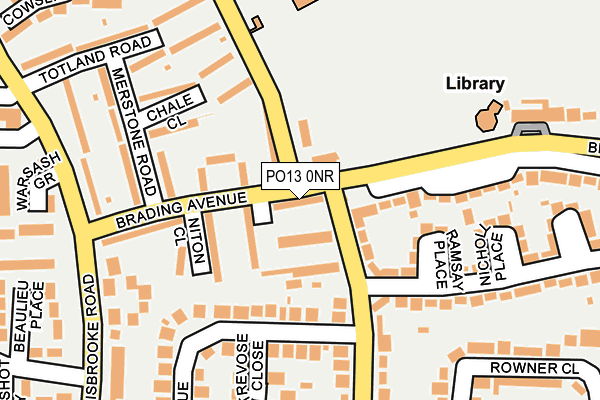 PO13 0NR map - OS OpenMap – Local (Ordnance Survey)