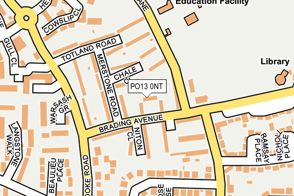 PO13 0NT map - OS OpenMap – Local (Ordnance Survey)
