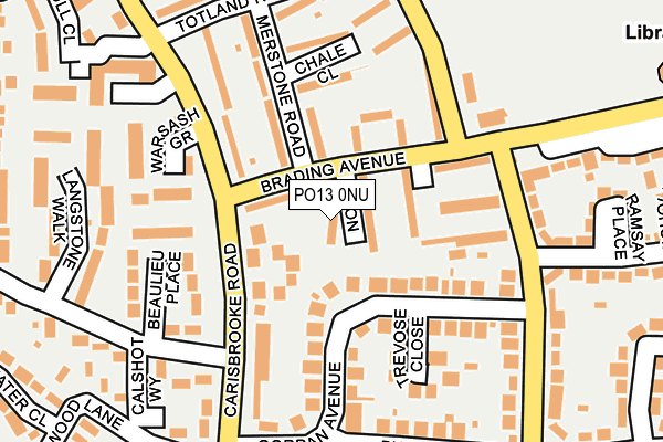 PO13 0NU map - OS OpenMap – Local (Ordnance Survey)