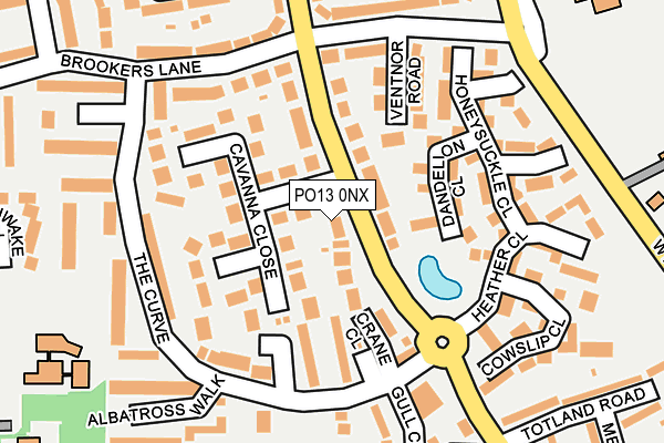 PO13 0NX map - OS OpenMap – Local (Ordnance Survey)