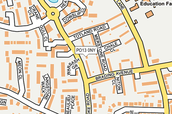 PO13 0NY map - OS OpenMap – Local (Ordnance Survey)