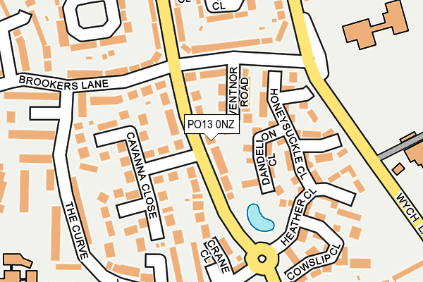 PO13 0NZ map - OS OpenMap – Local (Ordnance Survey)
