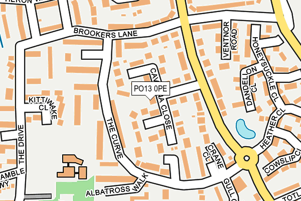 PO13 0PE map - OS OpenMap – Local (Ordnance Survey)