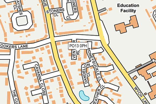 PO13 0PH map - OS OpenMap – Local (Ordnance Survey)