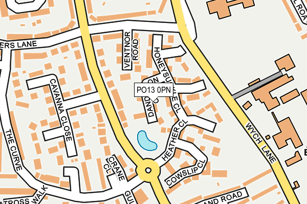 PO13 0PN map - OS OpenMap – Local (Ordnance Survey)