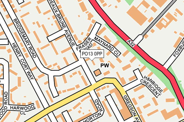 PO13 0PP map - OS OpenMap – Local (Ordnance Survey)