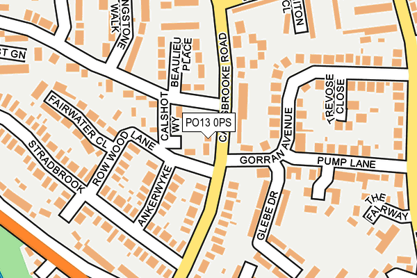 PO13 0PS map - OS OpenMap – Local (Ordnance Survey)