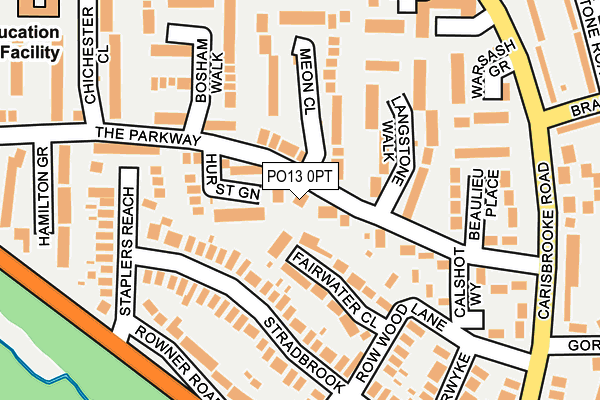 PO13 0PT map - OS OpenMap – Local (Ordnance Survey)