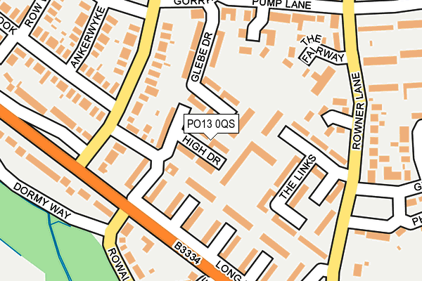 PO13 0QS map - OS OpenMap – Local (Ordnance Survey)