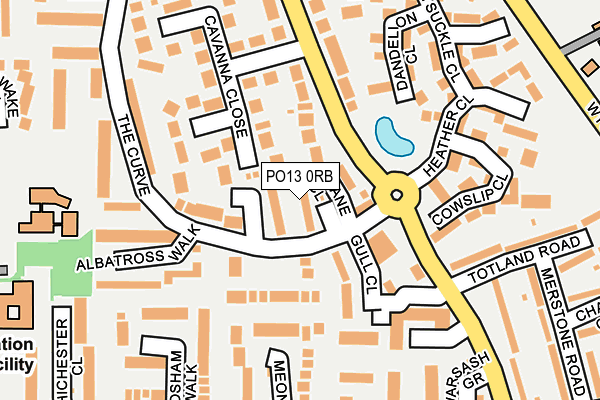 PO13 0RB map - OS OpenMap – Local (Ordnance Survey)