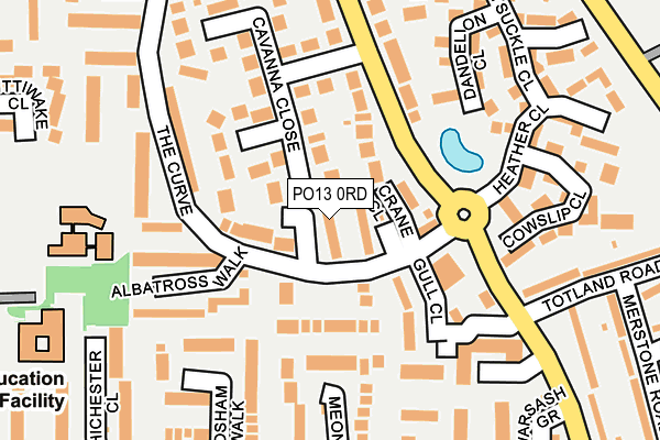 PO13 0RD map - OS OpenMap – Local (Ordnance Survey)