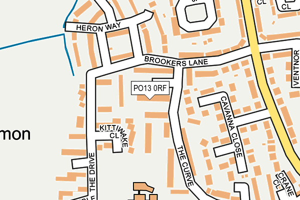 PO13 0RF map - OS OpenMap – Local (Ordnance Survey)