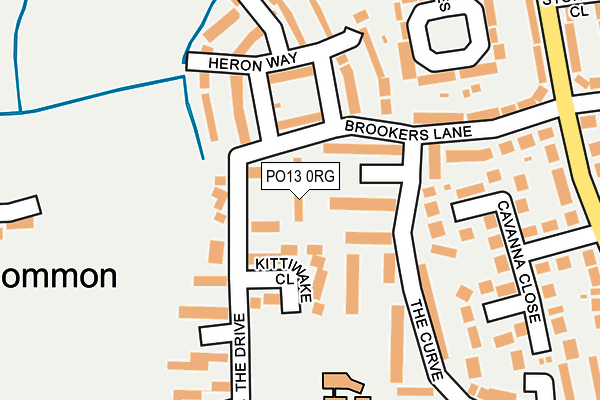 PO13 0RG map - OS OpenMap – Local (Ordnance Survey)