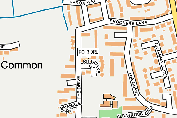 PO13 0RL map - OS OpenMap – Local (Ordnance Survey)