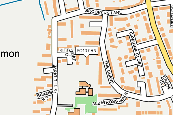 PO13 0RN map - OS OpenMap – Local (Ordnance Survey)