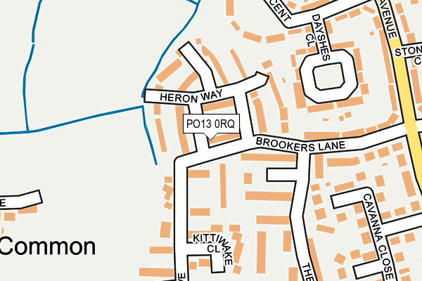 PO13 0RQ map - OS OpenMap – Local (Ordnance Survey)