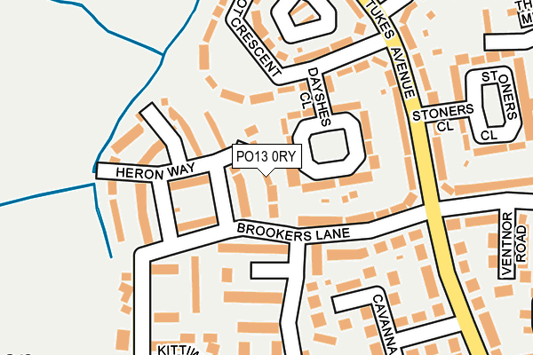 PO13 0RY map - OS OpenMap – Local (Ordnance Survey)