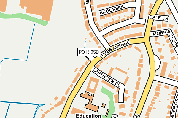 PO13 0SD map - OS OpenMap – Local (Ordnance Survey)