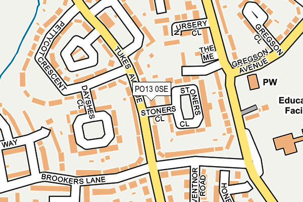 PO13 0SE map - OS OpenMap – Local (Ordnance Survey)