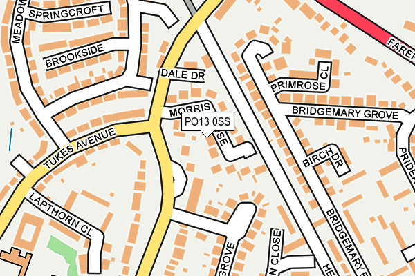 PO13 0SS map - OS OpenMap – Local (Ordnance Survey)