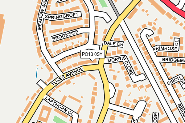 PO13 0SY map - OS OpenMap – Local (Ordnance Survey)