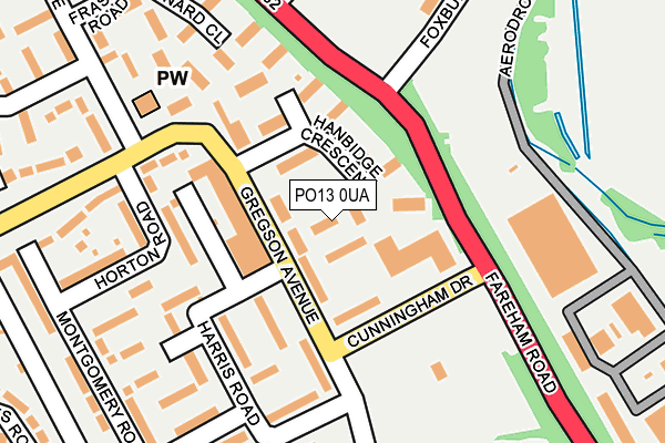 PO13 0UA map - OS OpenMap – Local (Ordnance Survey)