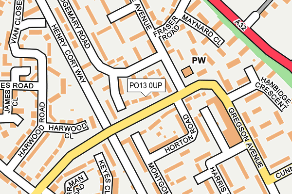 PO13 0UP map - OS OpenMap – Local (Ordnance Survey)