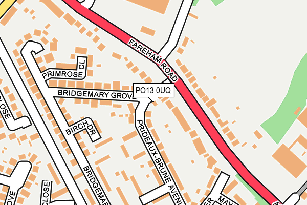 PO13 0UQ map - OS OpenMap – Local (Ordnance Survey)