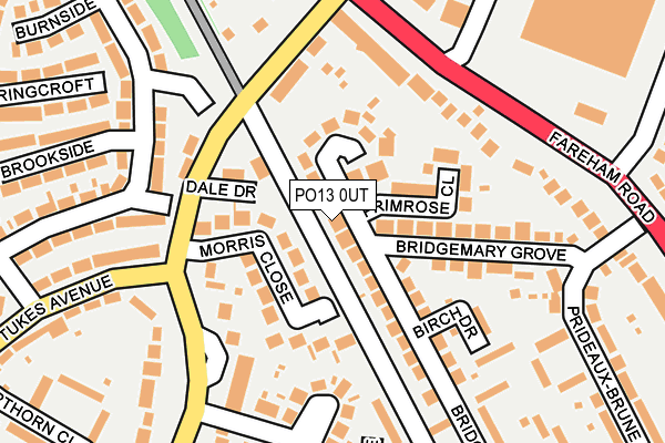 PO13 0UT map - OS OpenMap – Local (Ordnance Survey)