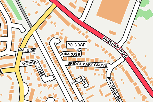 PO13 0WP map - OS OpenMap – Local (Ordnance Survey)