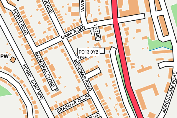 PO13 0YB map - OS OpenMap – Local (Ordnance Survey)