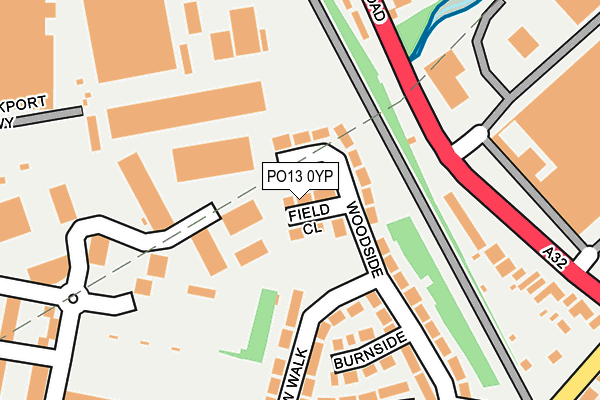 PO13 0YP map - OS OpenMap – Local (Ordnance Survey)