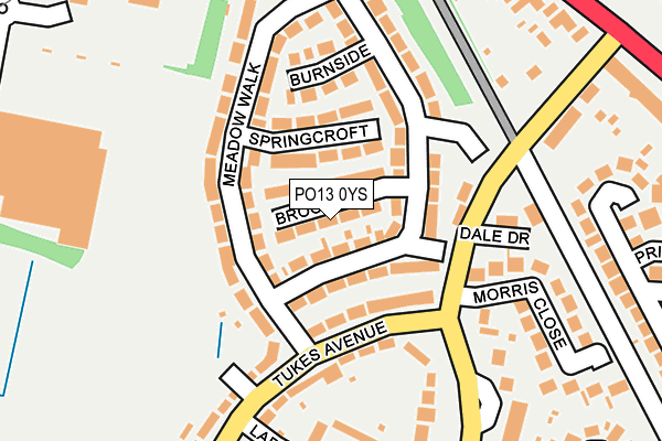 PO13 0YS map - OS OpenMap – Local (Ordnance Survey)