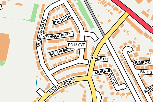 PO13 0YT map - OS OpenMap – Local (Ordnance Survey)