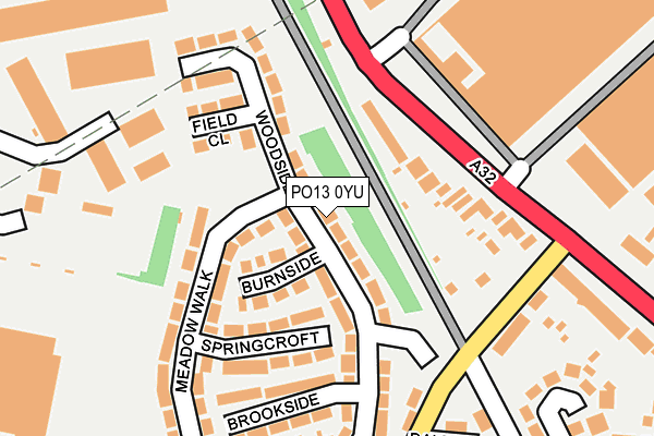 PO13 0YU map - OS OpenMap – Local (Ordnance Survey)