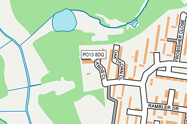 PO13 8DQ map - OS OpenMap – Local (Ordnance Survey)