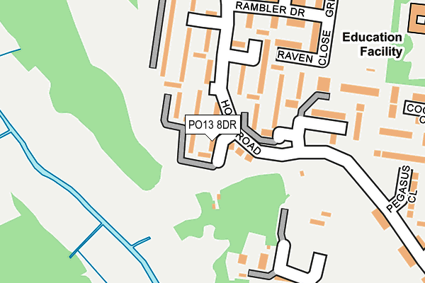 PO13 8DR map - OS OpenMap – Local (Ordnance Survey)