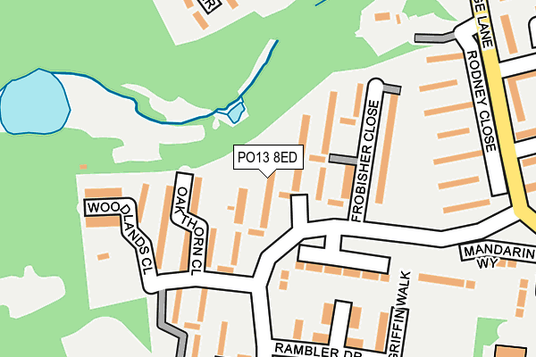 PO13 8ED map - OS OpenMap – Local (Ordnance Survey)