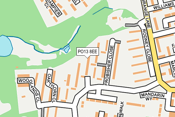 PO13 8EE map - OS OpenMap – Local (Ordnance Survey)