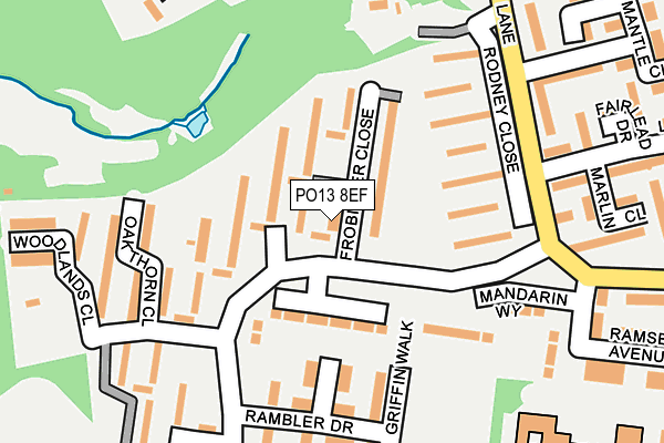 PO13 8EF map - OS OpenMap – Local (Ordnance Survey)