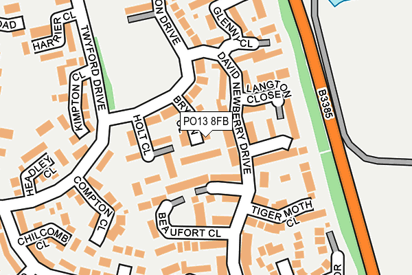 PO13 8FB map - OS OpenMap – Local (Ordnance Survey)