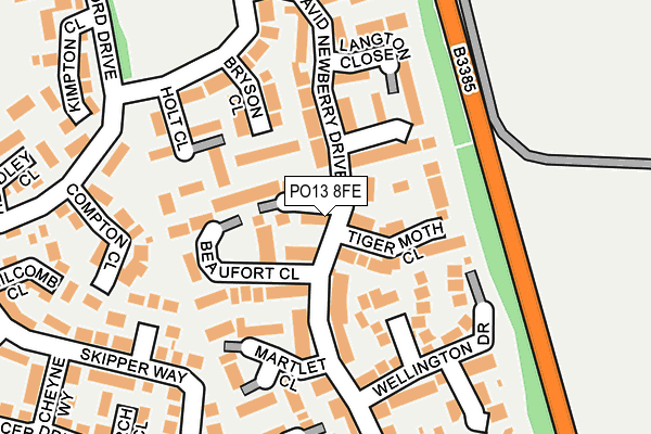 PO13 8FE map - OS OpenMap – Local (Ordnance Survey)