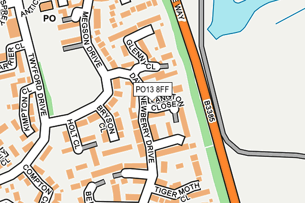 PO13 8FF map - OS OpenMap – Local (Ordnance Survey)