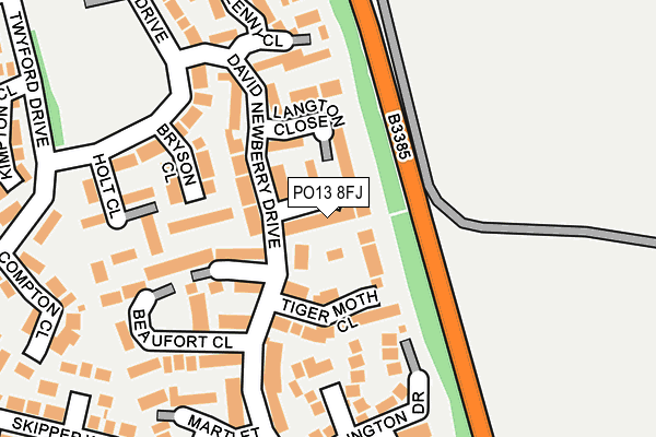 PO13 8FJ map - OS OpenMap – Local (Ordnance Survey)
