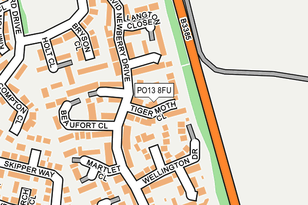 PO13 8FU map - OS OpenMap – Local (Ordnance Survey)