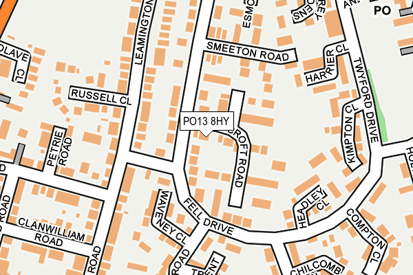 PO13 8HY map - OS OpenMap – Local (Ordnance Survey)