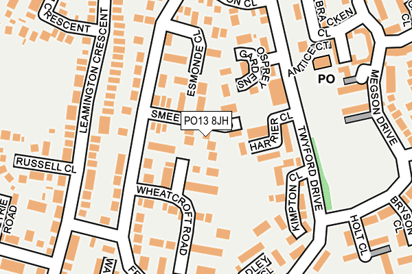 PO13 8JH map - OS OpenMap – Local (Ordnance Survey)