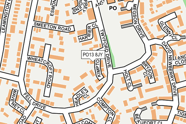 PO13 8JY map - OS OpenMap – Local (Ordnance Survey)