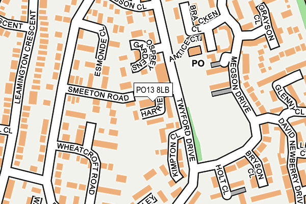 PO13 8LB map - OS OpenMap – Local (Ordnance Survey)