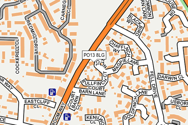 PO13 8LG map - OS OpenMap – Local (Ordnance Survey)